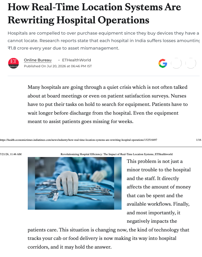 ETHealthWorld: How Real-Time Location Systems Are Rewriting Hospital Operations